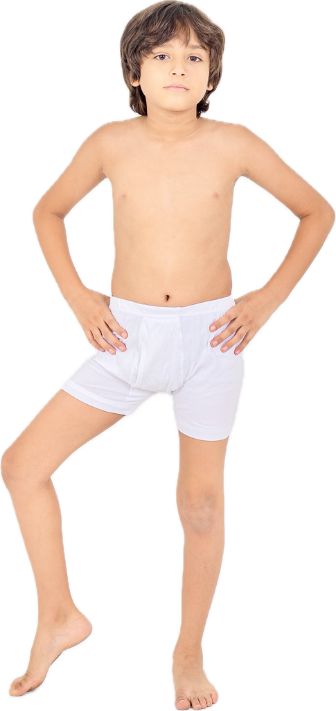 Boy's White Boxer Brief