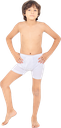 Boy's White Boxer Brief