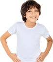 Boy's White Half Sleeve Undershirt