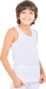 Boy's White Top Tank