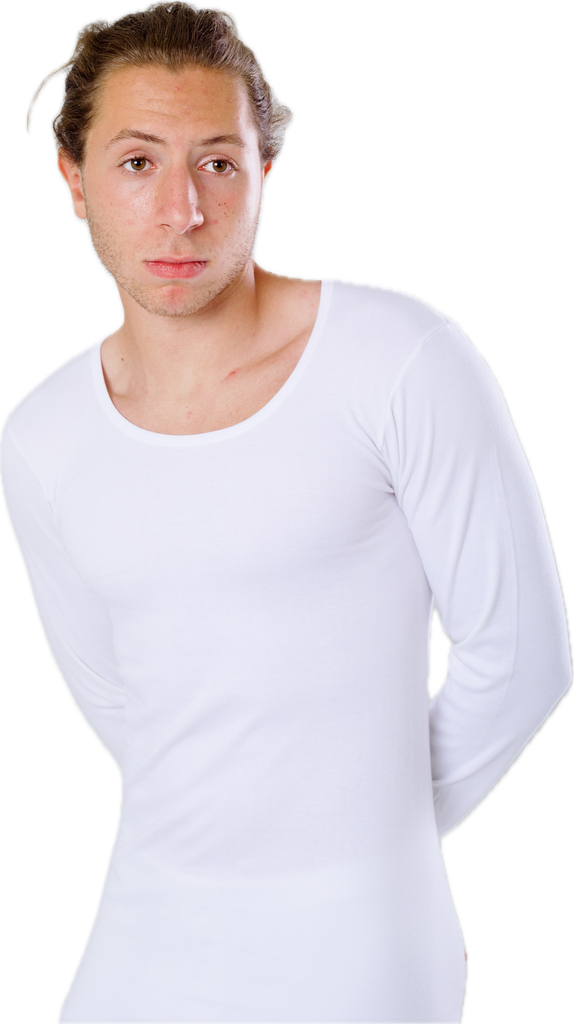  MEN`S Long Sleeve Muslin Undershirt