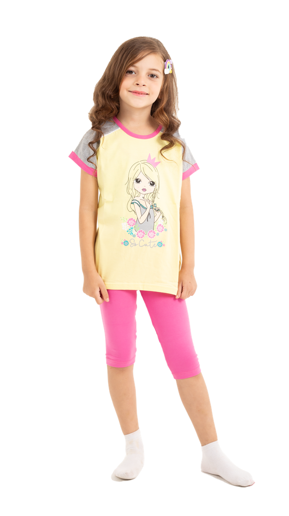  GIRL`S BERMUDA PAJAMAS