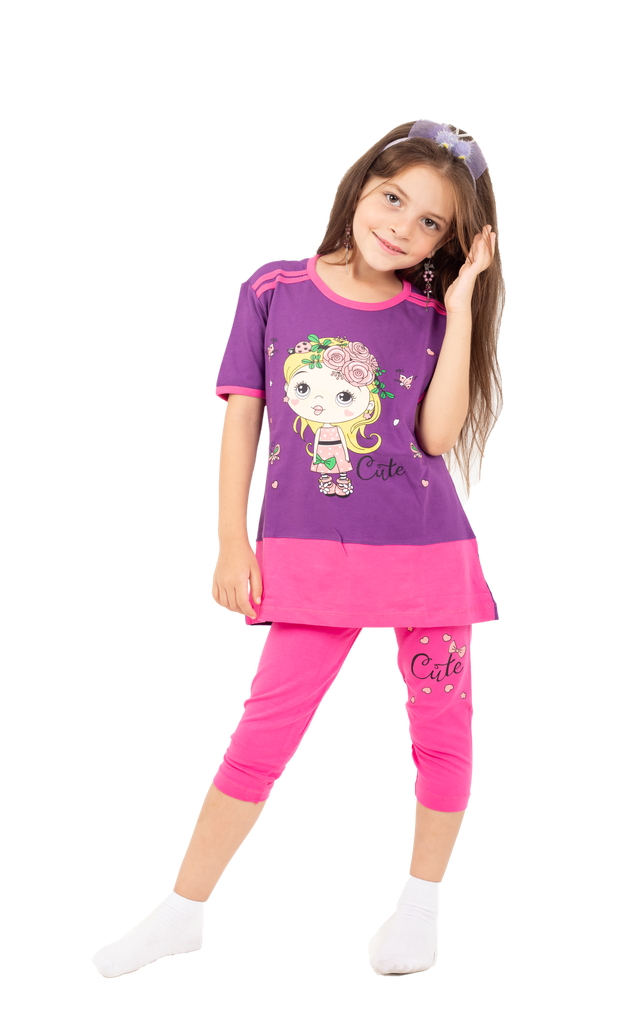 GIRL`S BERMUDA PAJAMAS