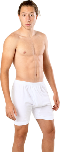  Men's Muslin Boxer Brief White 